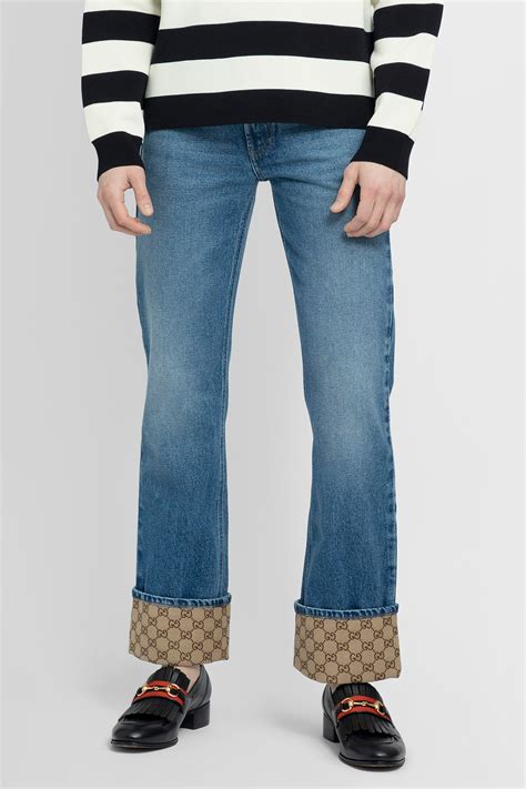 jeans gucci uomo con lettera g|gucci denim jeans.